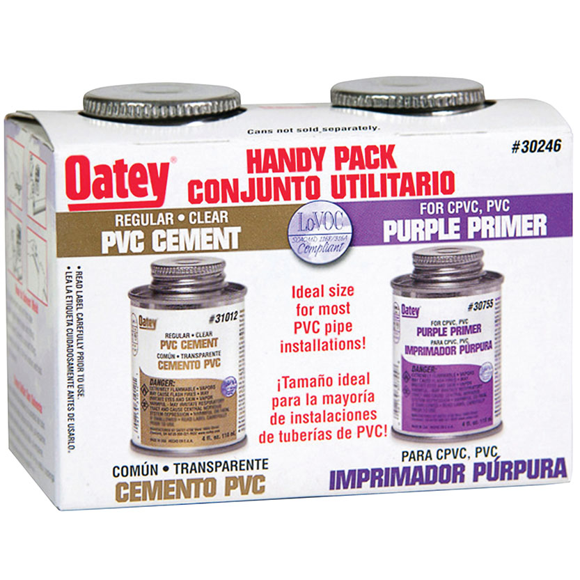 Oatey Pvc Cement/primer 4oz 2pk