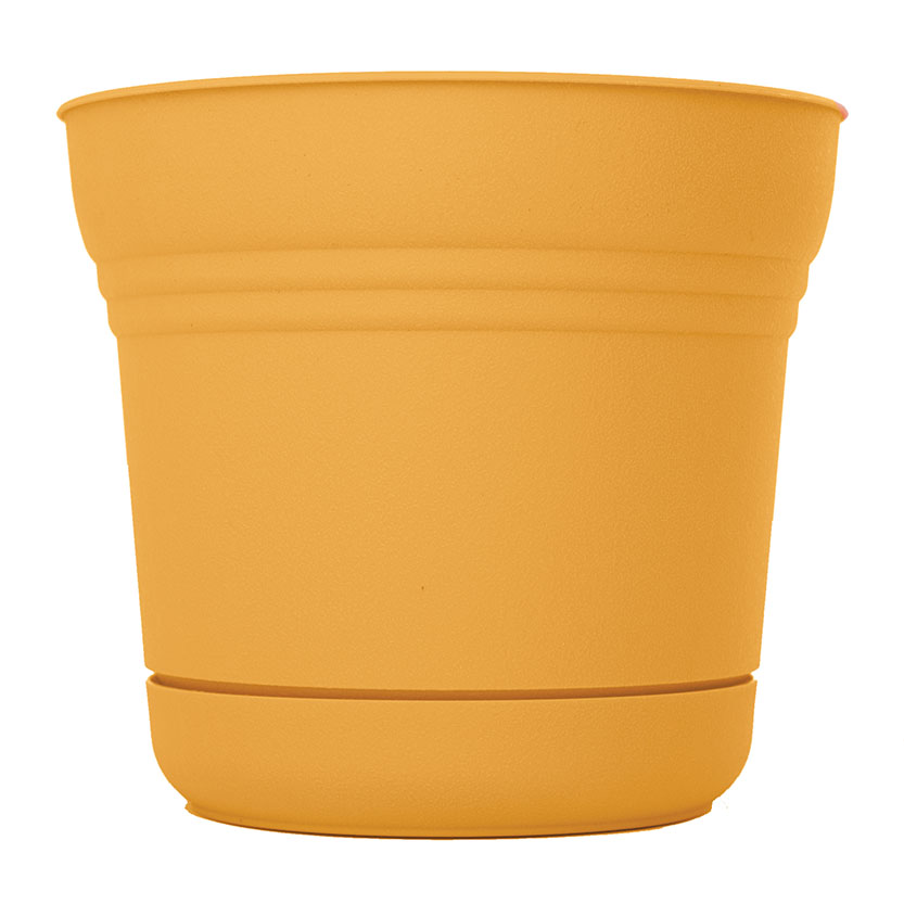14" Saturn Planter Earth-yllw