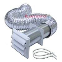 Louver Vent Kit 4"x8' Wht