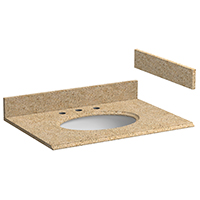 Vanity Top Oval 31"x22" Beige