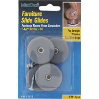 Ps Furn Glide/scrw 1.5" Blue 4pk