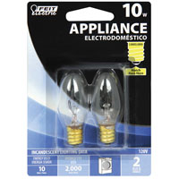 Feit 10w C7 Appliance Bulb 2pk