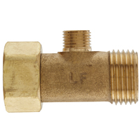 Pp Tee Adaptr 1/2"x1/2"x1/4" Brs