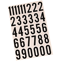 Numbers 2" Blk/wht