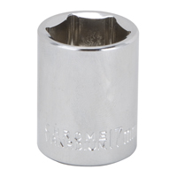 Socket 17mm 3/8"dr 6pt