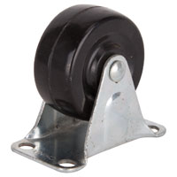 Plate Caster Rubber 2" Rigid