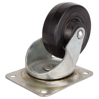 Plate Caster Rubber 4"