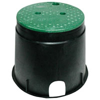 Valve Box Overlap Round Blk/grn