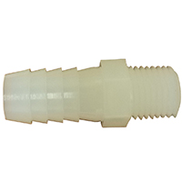 Adapter 1/2"barbx1/4"mpt Nylon