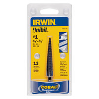 Irwin Step Drill Bit 1/8"-1/2"