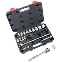 Socket Set Sae 19pc 1/2"dr