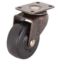 Plate Caster Rbbr/copper 2"