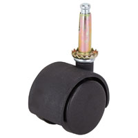 Stem Caster 2-whl 1-5/8" Blk