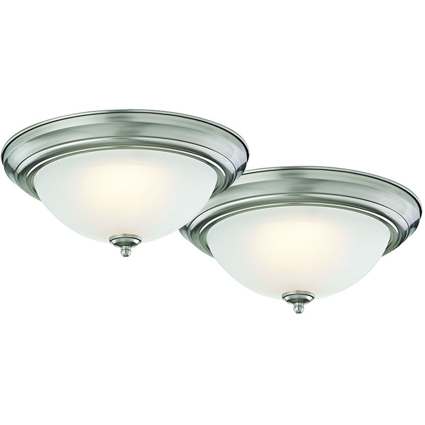 Ceiling Light 13" Nkl 2pk