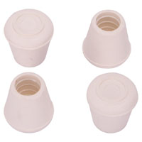 Rbbr Leg Tip 1/2" Wht