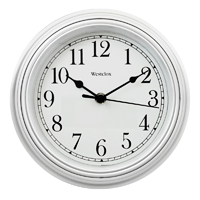 Westclox Clock Wall Rnd Wht
