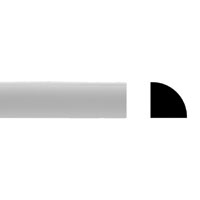 Quarter Rnd Wht Pvc 5/8"x8'