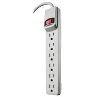 Woods Power Strip 6-out Wht