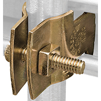 Strut Clamp Univ Stl Gold 1/2"