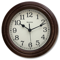 Wall Clock Rnd Wood 9.5"