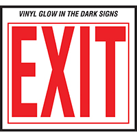 Sign Exit Glow 8" Ltrs 10"x12"