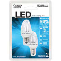 Feit Led Decor Lamp Cl-wht 2cd