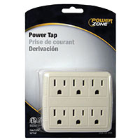 Tap Duplex To 6-outlet Gnd Wht