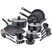 Cookware Set Blk 20pc T-fal