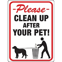 Sign Clean Up After Your Pet
