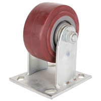 Plate Caster Pu Rigid 4"x2"