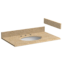 Vanity Top Oval 37"x22" Beige