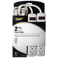Pz Power Outlet Strips 2pk