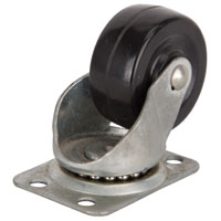 Plate Caster Rbbr Swivel 2"