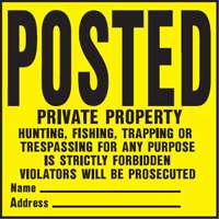 Sign Posted Private Property