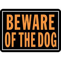 Sign Beware Of Dog