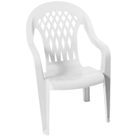 Gl High Back Chair Resin Wht