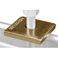 Strut Washer Sqr Gold Stl 1/2"