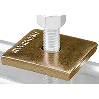 Strut Washer Sqr Gold Stl 3/8"