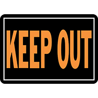 Sign Keep Out