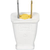 Elec Plug 2-pole 15a/125v Wht