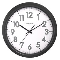 Wall Clock Rnd 14" Wht/blk