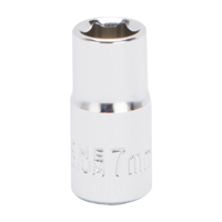 Socket 7mm 1/4"dr 6pt
