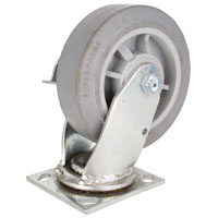 Plate Caster Swivl/brake 6"x2"
