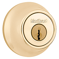 Ks Deadbolt 1cyl Stl Brs