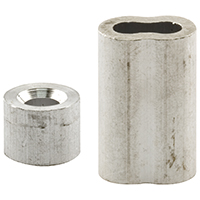 Cable Ferrule & Stop 1/4" Alum