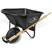 Wheelbarrow 6cf Blk Poly