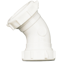 Pp Elbow Coupling 45deg 1.5" Wht