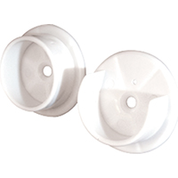 Closet Pole Socket Plastic Wht