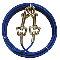 Dog Tie-out Twin Swivel Med 20'