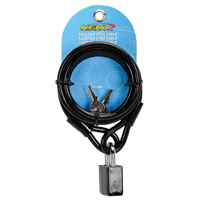 Bike Padlock & Key W/ Cable